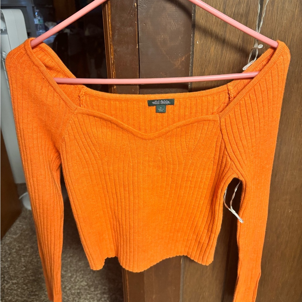 Wild Fable Orange Knit Top
